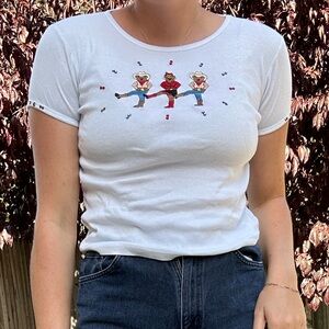 Bears line dancing Women's crop top